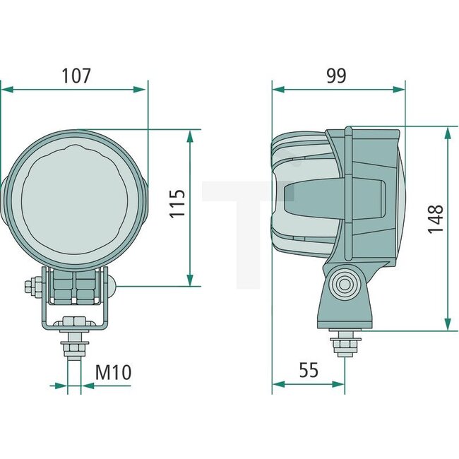 HELLA Feu de travail à LED - 4551G0 996263051, 1G0996263051