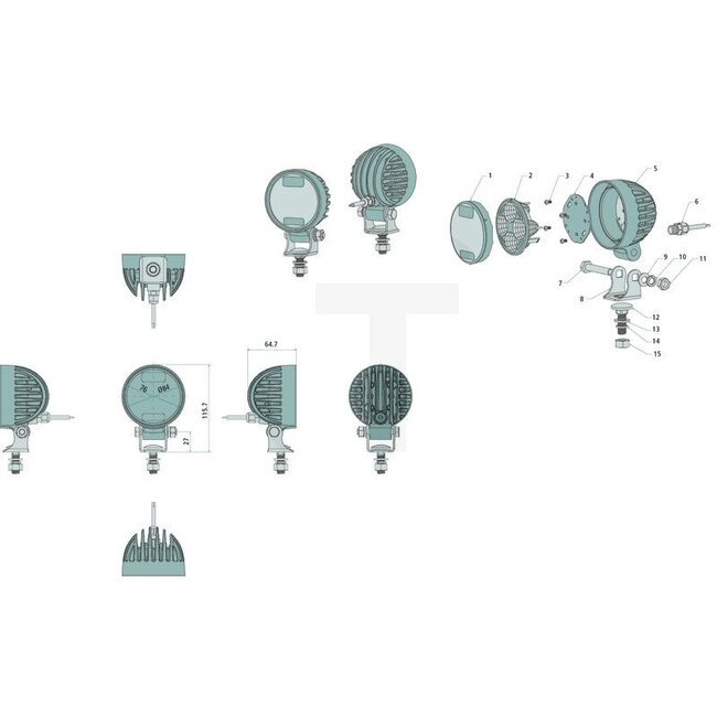 GRANIT Arbeitsscheinwerfer LED - Nennspannung: 12 / 24 V, Spannungsbereich: 10 - 30 V, Leuchtmittel: LED
