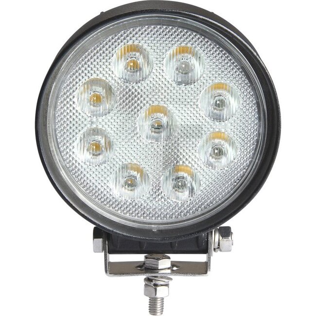 GRANIT Werklamp LED - 11259111 | Netspanning: 12 / 24 V | Lamp: LED | Inclusief lamp: ja | Lichtfunctie: - | Afmetingen B x H x D: Ø 116 x 65 mm | Montagewijze: staand / hangend; geschroefd | Aansluiting: open kabeleinden | Beschermingssoort: IP6K9K | Vorm: rond