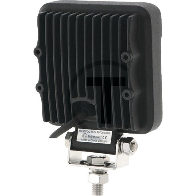 GRANIT LED work light - 7070010020, 1GA357103-035-STK | Nominal voltage: 12 / 24 V | Form: Square | Dimensions W x H x D: 100 x 40 mm | Light function: Far-reaching illumination | Effective luminous flux: ≈ 1500 lm | Connection: Open cable ends (red + / black -)