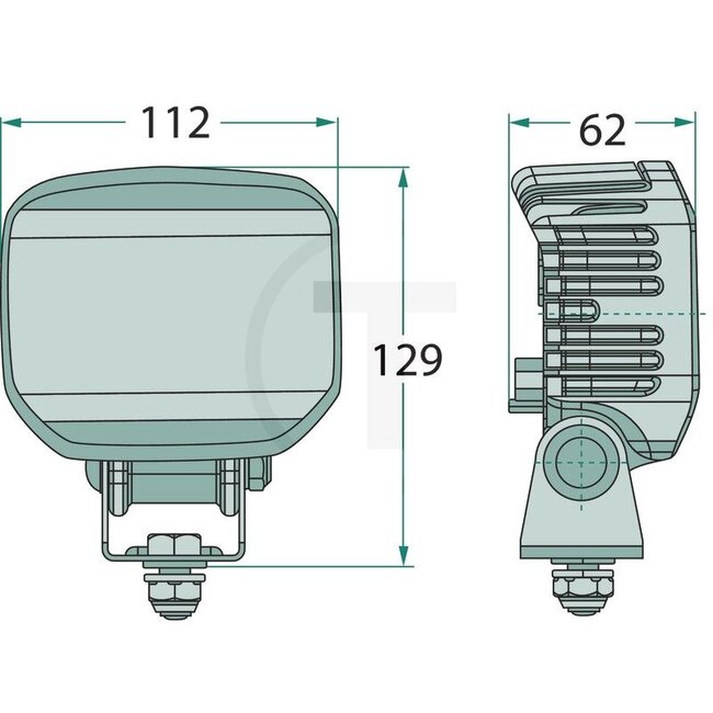 HELLA Arbeitsscheinwerfer LED Breitstrahler 12 W, 1000 lm, 112 x 129 x 62 mm - 1GA996188501