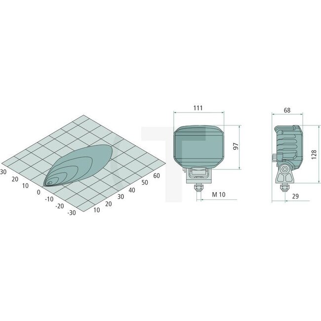 HELLA Werklamp LED verstraler Power Beam 1000 Compact, 12 W, 12 / 24 V | 1GA996188511