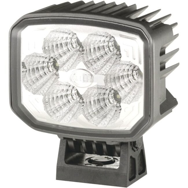 HELLA Arbeitsscheinwerfer LED - 4551GA 996488001, 1GA996488001 | Nennspannung: 12 / 24 V | Form: eckig | Abmessungen B x H x T: 111 x 128 x 68 mm | Lichtfunktion: Nahfeld-Ausleuchtung | Lichtstrom effektiv: ≈ 1850 lm | Anschluss: DEUTSCH-Stecker | Leuchtmittel: