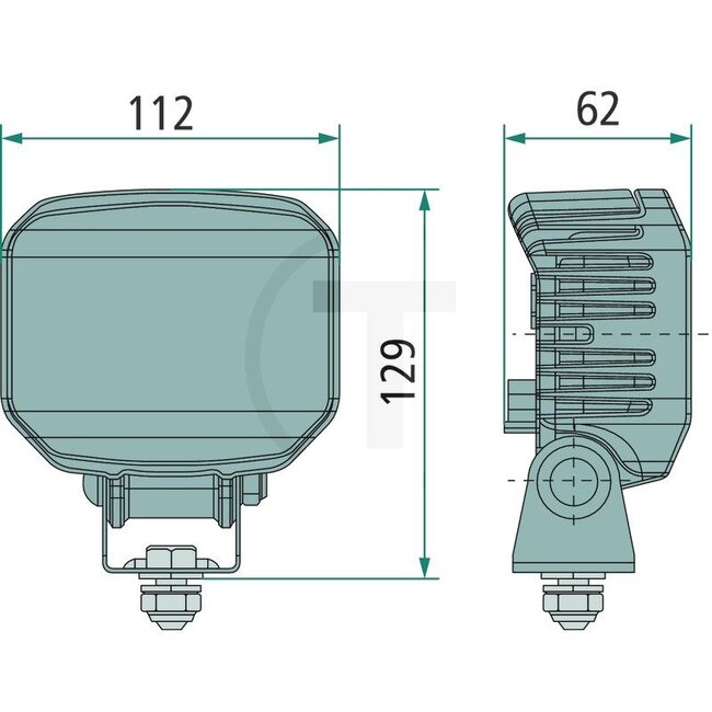 HELLA Arbeitsscheinwerfer LED Fernscheinwerfer 22 W, 1500 lm, 112 x 129 x 62 mm | 1GA996288001