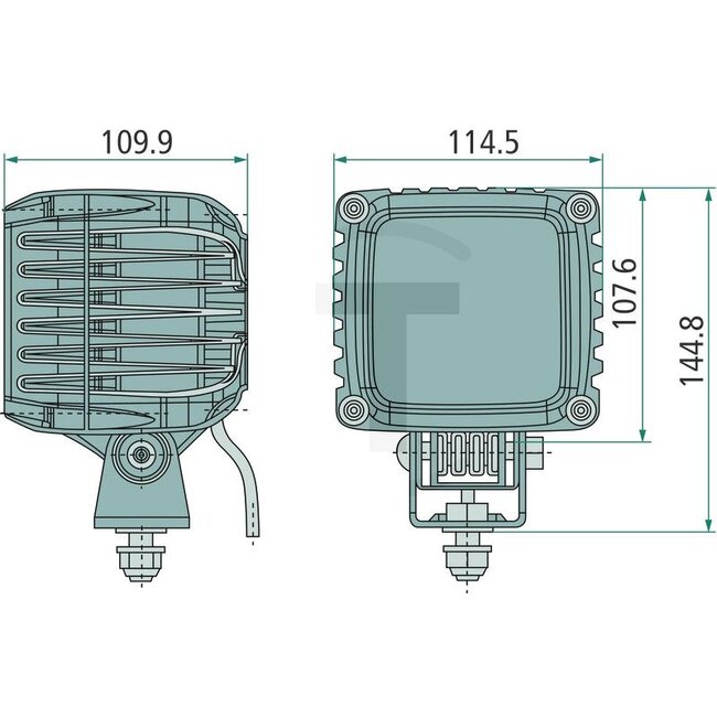 HELLA Arbeitsscheinwerfer LED Fernscheinwerfer 43 W, 2200 lm, 115 x 108 x 110 mm | 1GA996189051