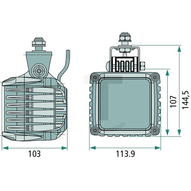 HELLA Arbeitsscheinwerfer LED Breitstrahler 43 W, 2200 lm, 115 x 108 x 110 mm | 1GA996189011