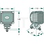 HELLA Arbeitsscheinwerfer LED Breitstrahler 43 W, 3000 lm, 115 x 108 x 110 mm | 1GA996192001