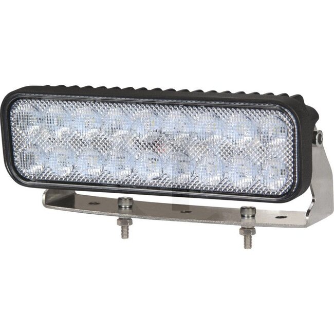 GRANIT Werklamp LED - 7070010315 | Netspanning: 12 / 24 V | Vorm: hoekig | Afmetingen B x H x D: 180 x 38 x 55 mm | Lichtfunctie: Verstraler | Lichtstroom effectief: ≈ 2195 lm | Aansluiting: open kabeleinden, vertind (rood + / zwart -) | Lamp: LED | Materiaal: B