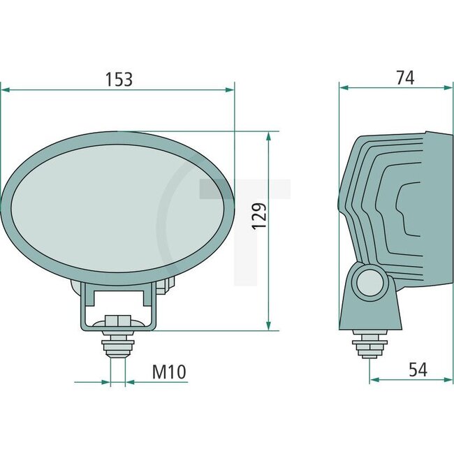 HELLA Arbeitsscheinwerfer LED Breitstrahler 25 W, 1700 lm, 153 x 131 x 74 mm | 1GA996661002