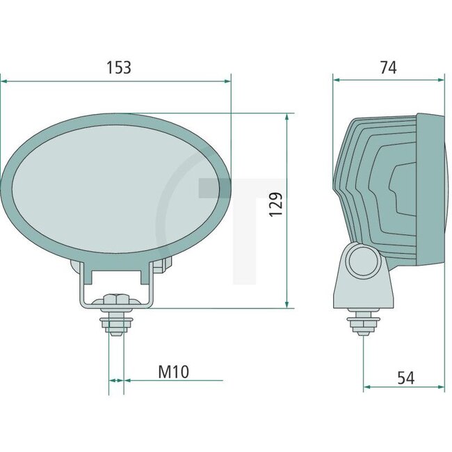 HELLA Werklamp LED breedstraler 56 W, 4000 lm, 153 x 131 x 78 mm | 1GA996761001