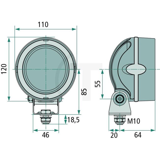 HELLA Werklamp LED - 4551GM 996136311, 1GM996136311, 1GM 996 136-311, 51060329 | Netspanning: 12 / 24 V | Spanningsbereik: 9 - 33 Volt | Lamp: LED | Inclusief lamp: ja | Lichtfunctie: Breedstraler | Afmetingen B x H x D: 110 x 145 x 84 mm | Montagewijze: staand