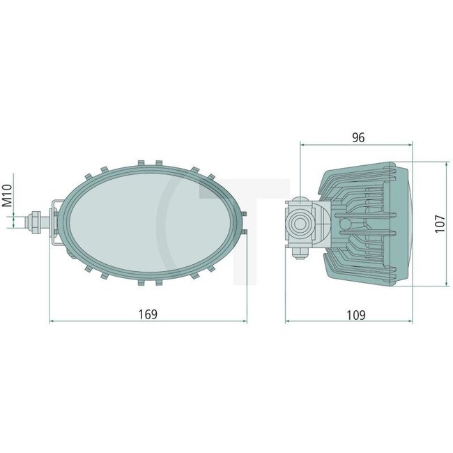 HELLA Werklamp LED breedstraler 1700 lm, 172 x 107 x 116 mm | 1GA996661031