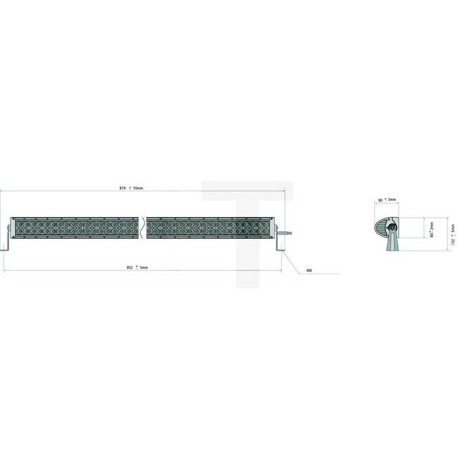 GRANIT Arbeitsscheinwerfer Light Bar LED 4602 lm, 73,6 W, 865 x 90 x 122 mm, 12/24 V