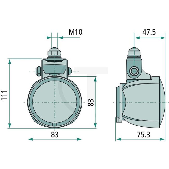 HELLA Arbeitsscheinwerfer Breitstrahler H9, 65 W, 12 V, Ø 83 x 87 mm - 1G0996176131
