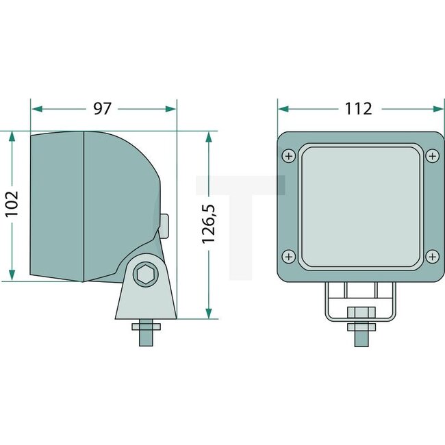 HELLA Arbeitsscheinwerfer Fernscheinwerfer H3 55 / 70 W, 12 / 24 V, 112 x 102 x 97 mm, stehend | 1GA997506021