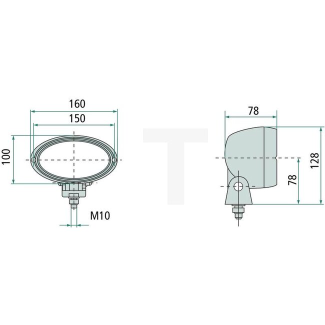 HELLA Werklamp breedstraler H3 55 W, 160 x 100 x 78 mm, 12 / 24 V, staand | 1GA996161121