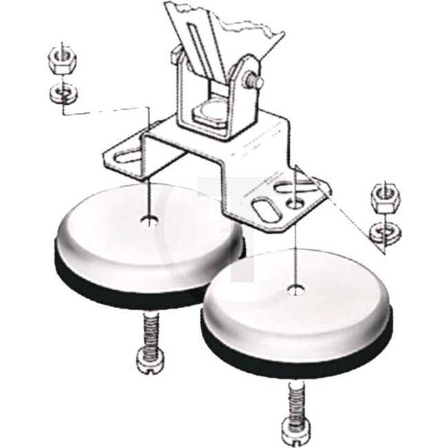 HELLA Magnethalterung - 4558HG 004806001, 8HG004806001, 8HG 004 806-001, G718970010090 | passend für: Arbeitsscheinwerfer mit U-Bügel oder Befestigungwinkel (9XD 130 261-001) | Zusatzinformationen: • 2 Magnete und Befestigungsmaterial <br>• U-Bügel nicht im Lie