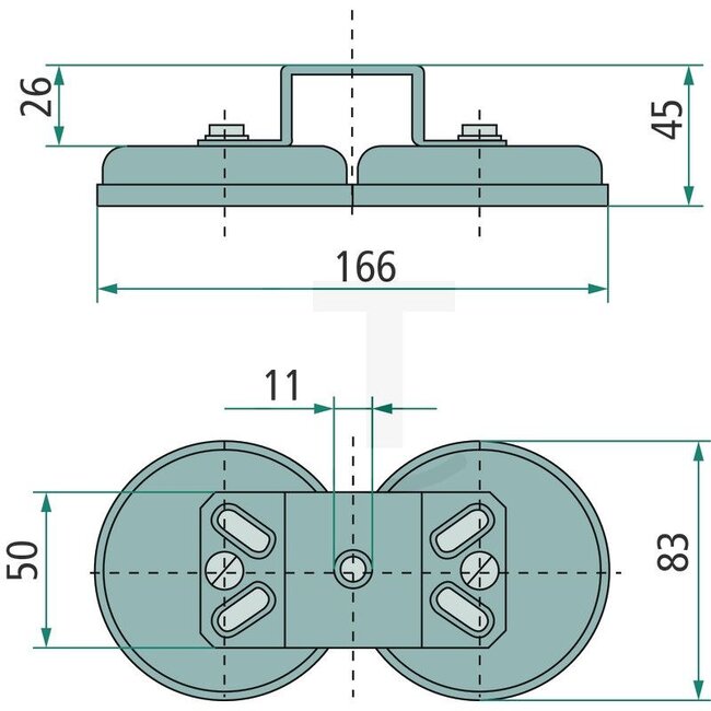 HELLA Magnetic holder for work lights with U-bracket or mounting plate | 8HG004806001