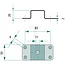HELLA Mounting bracket - 4559XD 990298001, 9XD990298001 | Material: Chromated steel | To fit: Work light
