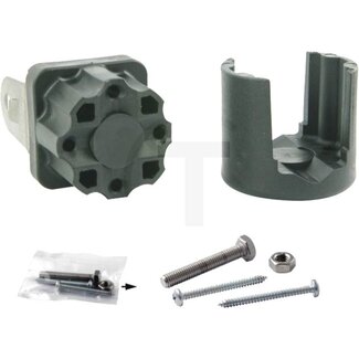Bracket for work light with pipe clamp and 3D adjustment, Ø 15 - 28 mm