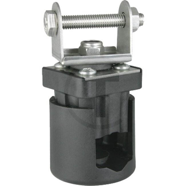 GRANIT Halter für Arbeitsscheinwerfer mit Rohrhalter und 3D-Justierung - 7070010175, CAR2.49110.11 | Material: Kunststoff-Schlauchschelle, Edelstahl-Halterung/-Schrauben | Befestigung: auf Rohren von 15 bis 28 mm Ø