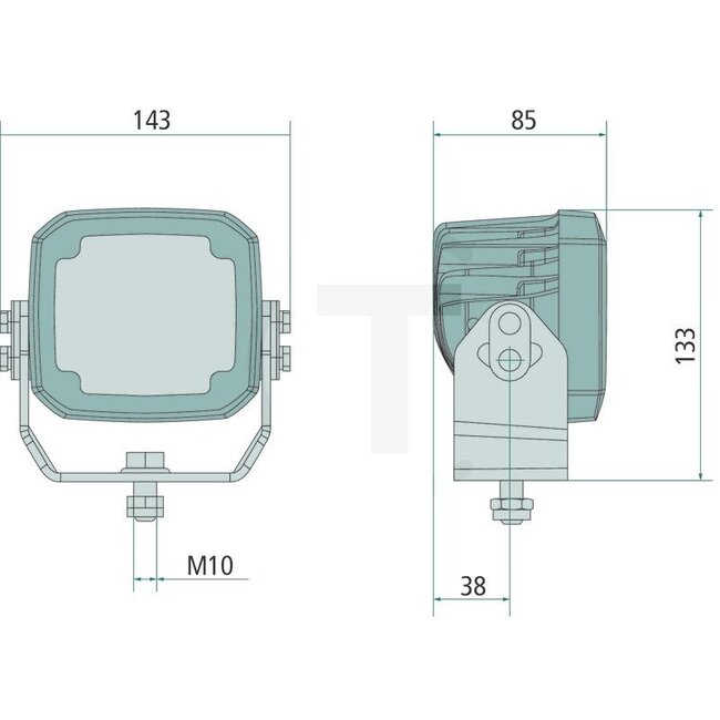 HELLA Work light Ultra Beam LED Ultra Beam flood beam, 4400 lm, bracket mount | 10197