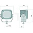 HELLA Werklamp LED - 4550010197, 10197 | Netspanning: 12 / 24 V | Vorm: hoekig | Afmetingen B x H x D: 115 x 132 x 86 mm | Lichtfunctie: Breedstraler | Lichtstroom effectief: ≈ 4400 lm | Aansluiting: DEUTSCH-stekker | Lamp: LED | Materiaal: Behuizing: Aluminium