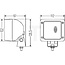 HELLA Arbeitsscheinwerfer Breitstrahler H3 65 W, 112 x 127 x 97 mm, 12 / 24 V, stehend - 1GA007506391