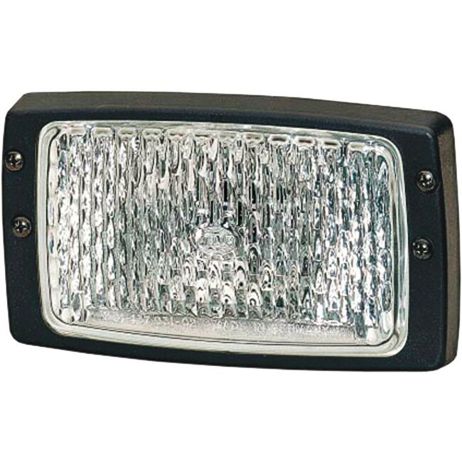 HELLA Work light, H3 - 4551GD 996018541, 1GD996018541, 1GD 996 018-541, 04416633, G294900110010 | Nominal voltage: 12 V | Form: Rectangular | Dimensions W x H x D: 182 x 102 x 103 mm | Light function: Close-range illumination | Bulb: H3 | Material: Housing: pla