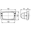 HELLA Work light, H3 - 4551GD 996018541, 1GD996018541, 1GD 996 018-541, 04416633, G294900110010 | Nominal voltage: 12 V | Form: Rectangular | Dimensions W x H x D: 182 x 102 x 103 mm | Light function: Close-range illumination | Bulb: H3 | Material: Housing: pla
