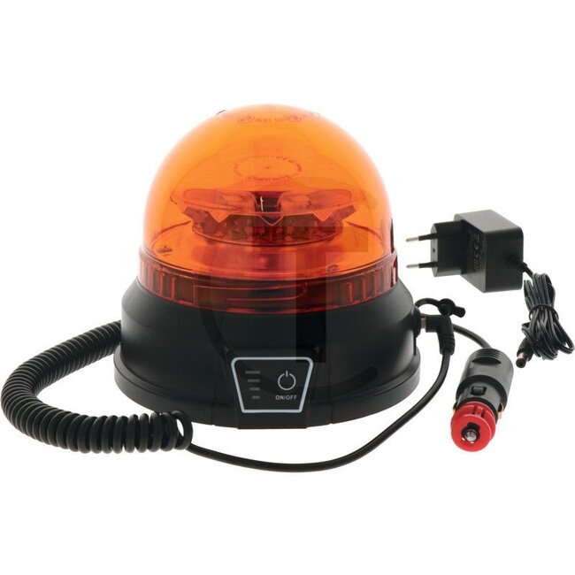 GRANIT Battery-powered LED rotating beacon With rechargeable battery - 7070010334 | Nominal voltage: 12 / 24 V | Bulbs included: Yes | Light function: Rotating, single/double flash | Diameter: 157 mm | Total height: 148 mm | Connection: Spiral cable/battery | Pr