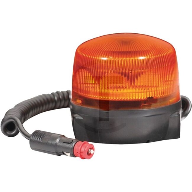 HELLA LED zwaailamp LED magneetbevestiging - 4552RL 010979021, 2RL010979021 | Netspanning: 12 / 24 V | Inclusief lamp: ja | Lichtfunctie: roterend | Totale hoogte: 126 mm | Aansluiting: Spiraalkabel | Beschermingssoort: IP 5KX, IP X4K + IP X9K | Kleur: oranje |
