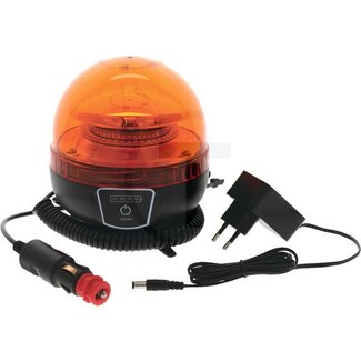 GRANIT Accu zwaailamp LED 12 / 24 V, Ø 128 mm, hoogte 140 mm, 45 LED's, IP65