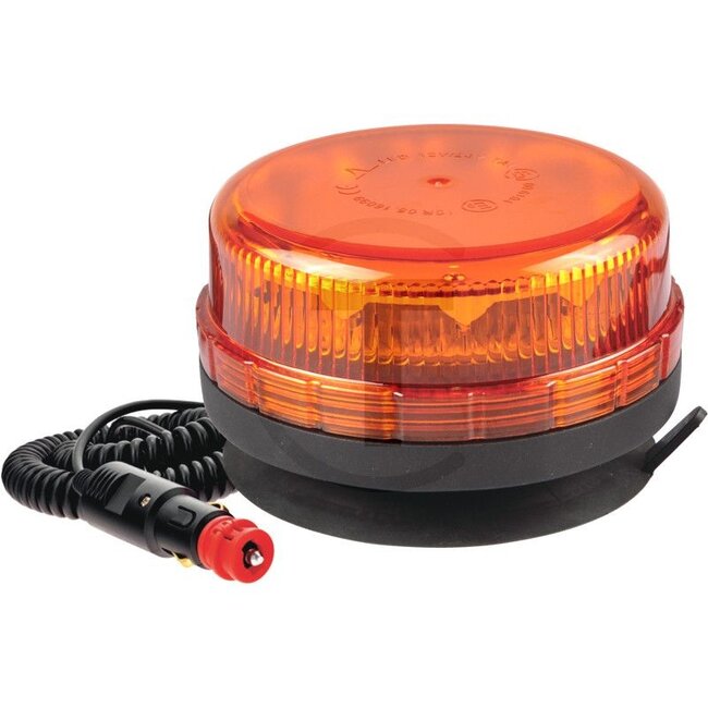 GRANIT LED zwaailamp 12 / 24 volt | magneetbevestiging - 7070010364 | Netspanning: 12 / 24 V | Inclusief lamp: ja | Lichtfunctie: Roterend, knipperend | Diameter: 108 mm | Totale hoogte: 55 mm | Aansluiting: met sigarettenaanstekerstekker | Beschermingssoort: IP