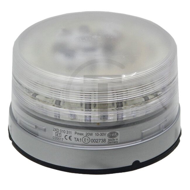HELLA Flashing beacon LED | Mounting - 4550011269, 11269 | Nominal voltage: 12 / 24 V | Bulbs included: Yes | Light function: Flashing | Total height: 88 mm | Connection: Open cable ends | Protection class: IP 67, IP X9K | Colour: Yellow | Outer Ø: 149 mm | Bul