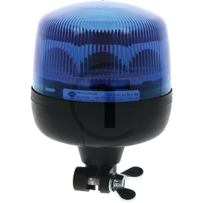 HELLA LED-Blitzleuchte blau 12 / 24 V, Ø 165 mm, Höhe 183 mm, Steckstift | 2XD012878111