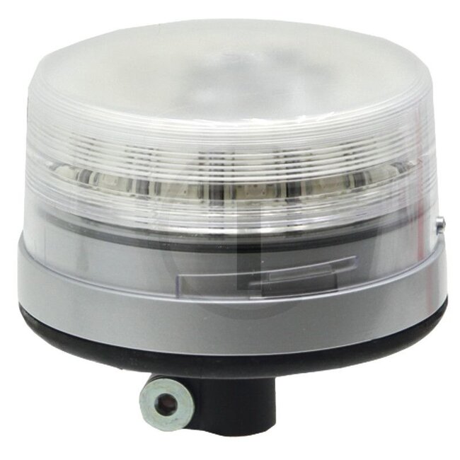 HELLA Flashing beacon LED | Flexible pipe socket mounting - 4550011270, 11270 | Nominal voltage: 12 / 24 V | Light function: Flashing | Total height: 132 mm | Protection class: IP 67, IP X9K | Colour: Yellow | Outer Ø: 149 mm | Bulb: LED | Material: Housing: al
