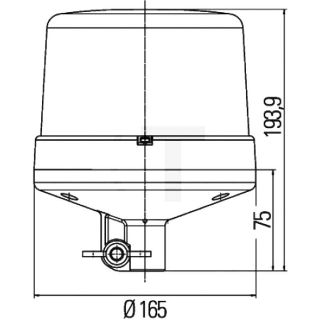 HELLA Rundumleuchte, LED KL 7000 12 / 24 V, Ø 165 mm, Steckstift | 2XD012972011