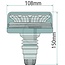 GRANIT LED zwaailamp 12 / 24 volt | opsteekpen - 7070010324 | Netspanning: 12 / 24 V | Inclusief lamp: ja | Lichtfunctie: roterend, enkel/dubbel knipperend | Diameter: 108 mm | Totale hoogte: 150 mm | Beschermingssoort: IP65 | Kleur: geel | Aansluiting: Opsteekp