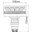 GRANIT LED rotating beacon 12 / 24 V, Ø 108 mm, 150 mm, push-on pin, CISPR-class 3