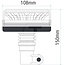 GRANIT LED rotating beacon 12 / 24 V, Ø 108 mm, 150 mm, push-on pin, CISPR class 5