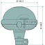 SACEX Rundumleuchte H21 Ellipse 12 / 24 V, Ø 140 mm, Steckstift - 2144H00012