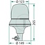 Cobo Rotating beacon H1 12V | Socket pipe - 2273509100013 | Nominal voltage: 12 V | Bulbs included: Yes | Light function: Rotating | Diameter: 149 mm | Total height: 265 mm | Connection: Socket pipe | Protection class: IP54 | Colour: Yellow | Bulb: 12V / 55W /