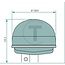 SACEX Rundumleuchte H21 Ellipse 12 / 24 V, Ø 128 mm, Steckstift | 21.44.H01.025