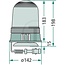 GRANIT Rotating beacon H1 24V | Magnetic mounting - 207RLM 94/24, GF.25.012 | Nominal voltage: 24 V | Bulbs included: Yes | Light function: Rotating | Diameter: 142 mm | Total height: 198 mm | Connection: On-board power supply plug | Colour: Yellow | Bulb: H1 |
