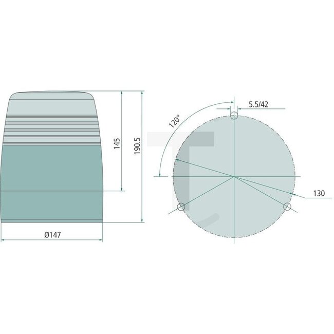 HELLA Rundumleuchte H1 KL Junior Plus 24 V, Ø 147 mm, Anbau | 2RL008965011