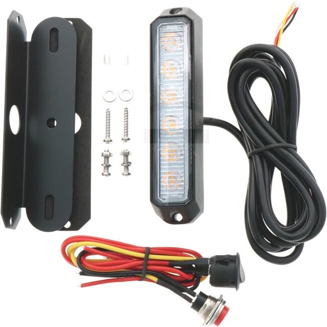 GRANIT LED flashing beacon orange 6 LEDs, 127 x 28 x 18 mm, 12 / 24 V