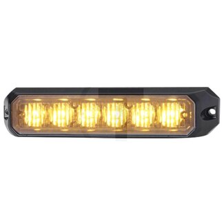 HELLA Blitzleuchte LED 12 / 24 V orange, 6 LEDs, 14 W - 2 Stück