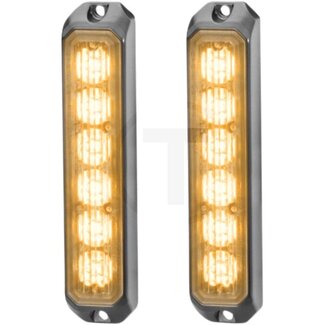 HELLA Warning bulb BST LED 12/24 V, 6 LEDs, 9,6 W, IP 6K4K, orange
