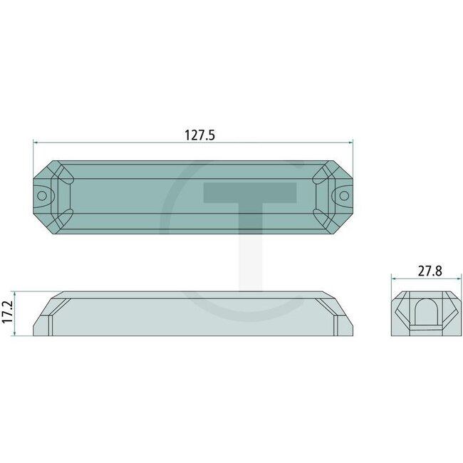 HELLA Blitzleuchte LED 12 / 24 V blau, 6 LEDs, 13,8 W, geschraubt - 2XD012160801